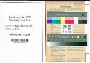 Entnazifizierung Rudolf Kellersohn , geb. 09.03.1900 (Techn. Angestellter)