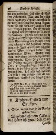 II. Kirchen-Gebete und Seuffzer.
