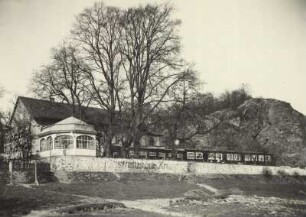 Die Knorre bei Meißen, Felsen und Gaststätte