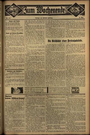 Zweite Ausgabe vom Sonntag, den 21. Mai 1933.