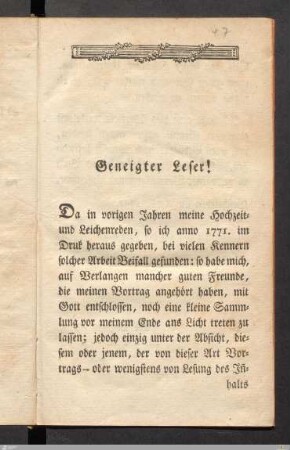 Geneigter Leser!