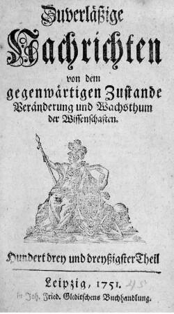 Hundert drey und dreyßigster Theil