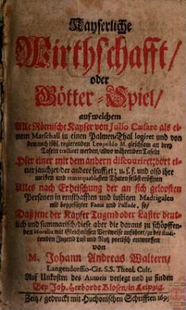 Kayserliche Wirthschaft