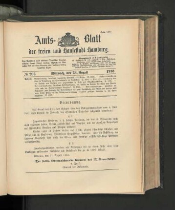 No. 203, 23. August 1916