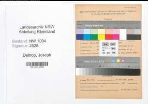 Entnazifizierung Joseph Daltrop , geb. 24.08.1887 (Oberst)