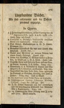 271-293, Ungebundene Bücher.