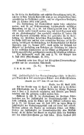 Zuständigkeit der Verwaltunsgerichte in streitigen Bausachen bei vereinigten Schul- und Küsterhäusern : [V. Volksschulwesen]