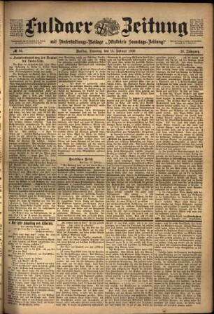 Ausgabe vom Dienstag, den 15. Februar 1898.