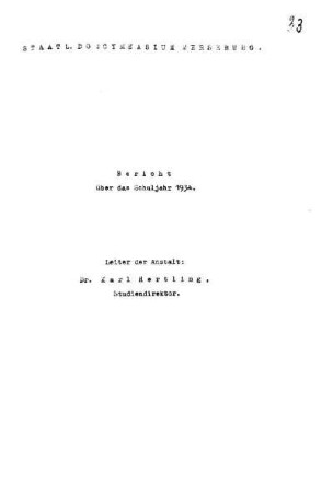 1934/35: Bericht ... - 1934/35