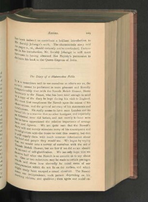 The Diary of a Mahomedan Noble.
