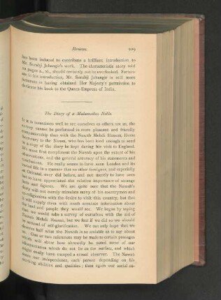 The Diary of a Mahomedan Noble.