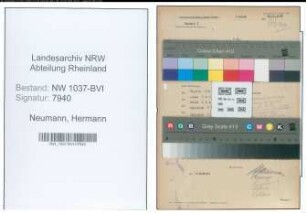 Entnazifizierung Hermann Neumann , geb. 16.04.1904 (Arbeiter)