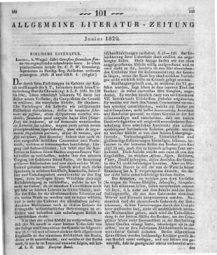 Gramberg, K. P. W.: Libri Geneseos Secundum Fontes Rite Dignoscendos Adumbratio Nova. Leipzig: Weigel 1828