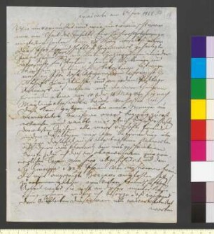 Brief von Reiffenstein, Johann Friedrich an Goethe, Johann Wolfgang von