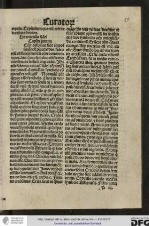 De articulis fidei.