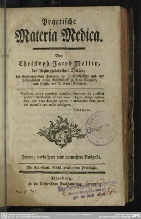 Practische Materia Medica