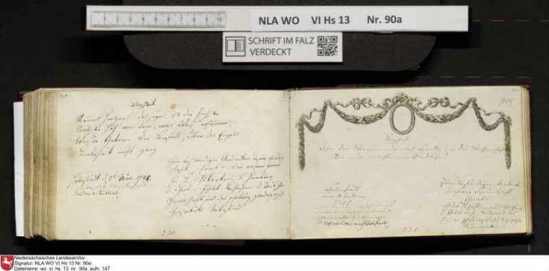 Stammbuch des Ernst Philipp Ludwig Zellmann (1763-1795) aus
                           Braunschweig