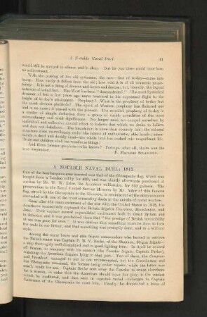 A Notable Naval Duel: 1812.