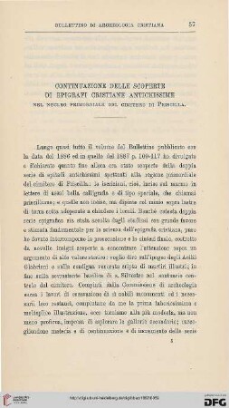 5.Ser.3.1892: Continuazione delle scoperte di epigrafi cristiane antichissime : nel nucleo primordiale del cimitero di Priscilla