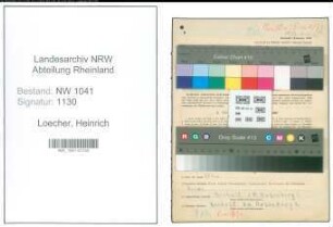 Entnazifizierung Heinrich Loecher , geb. 22.04.1896 (Werkmeister)