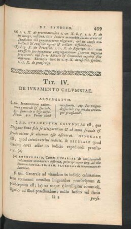 Tit. IV. De Iuramento Calumniae