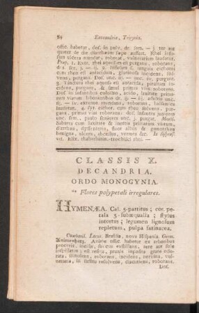 Classis X. Decandria. Ordo Monogynia.