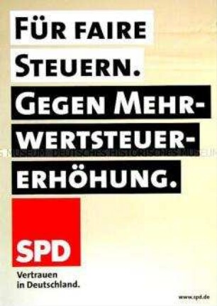 Plakat der SPD zu den Bundestagswahlen am 18. September 2005