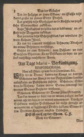 Am Tage Mariae-Verkündigung.