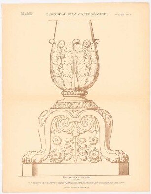 Grammatik der Ornamente: Römischer Candelaber (untere Hälfte), Heft 3. Blatt 17.