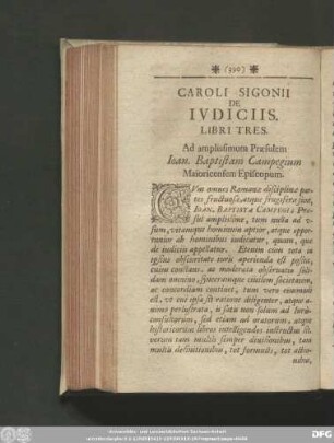 Carolo Sigonii De Iudiciis. Libri Tres.