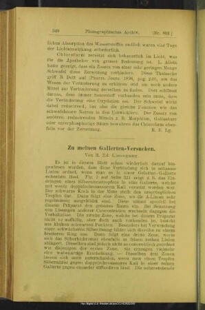 Zu meinen Gallerten-Versuchen