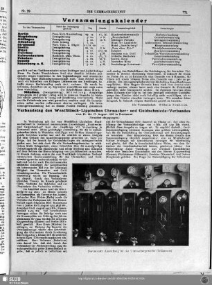 Verbandstag des Westfälisch-Lippischen Uhrmacher- und Goldschmiede-Verbandes vom 15. bis 17. August 1925 in Dortmund