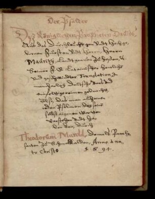 Der Psalter Deß Königlichen Propheten Davids