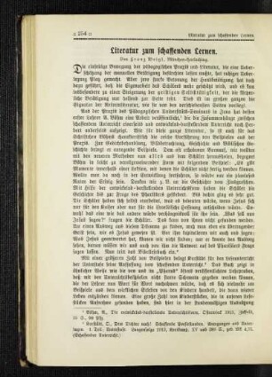 Literatur zum schaffenden Lernen