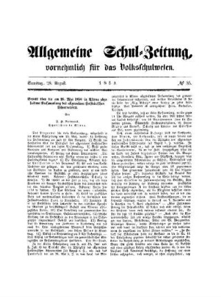 Bericht über die am 26. Mai 1858 in Altona abgehaltene Versammlung des allgemeinen Holsteinischen Lehrervereins
