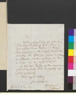 Brief von Willemer, Johann Jakob an Goethe, Johann Wolfgang von