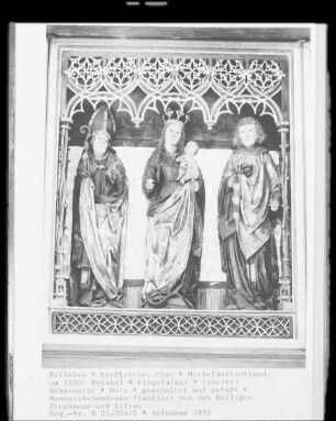 Mondsichelmadonna flankiert von den Heiligen Stephanus und Kilian