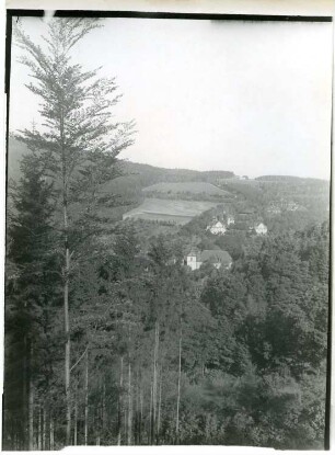 Bad Gottleuba. Blick von Süden von einem erhöhten Standort gegen St.-Petri-Kirche