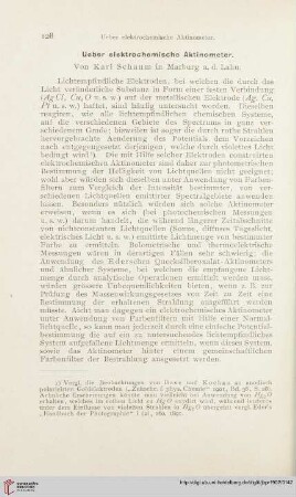 16: Ueber elektrochemische Aktinometer