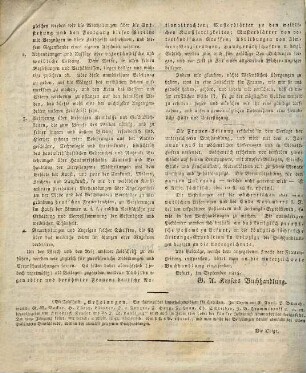 Ankündigung einer Zeitschrift für deutsche Frauen