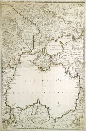 WHK 20 Russisch-Türkischer Krieg: Plan der Kriegsschauplätze auf der Krim und am Schwarzen Meer, 1736