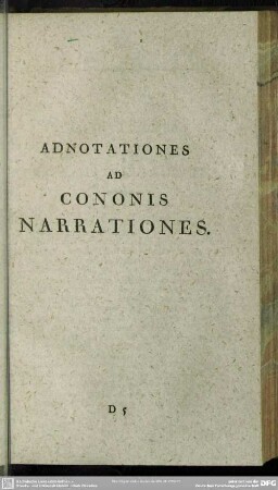 Adnotationes Ad Cononis Narrationes