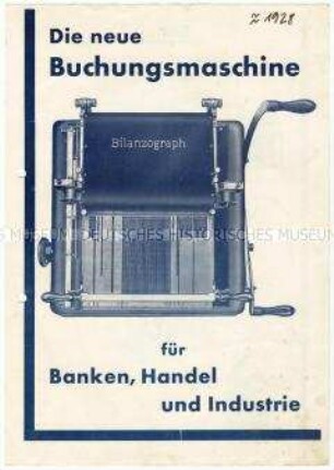 Buchungsmaschinen "Bilanzograph"
