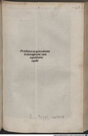 Expositio in libros De generatione et corruptione Aristotelis cum textu