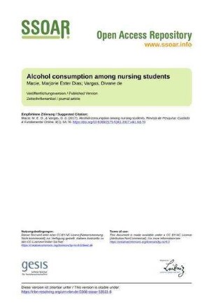 Alcohol consumption among nursing students