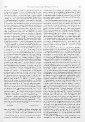 929-931 [Rezension] Rehkopf, Friedrich, Griechisch-deutsches Wörterbuch zum Neuen Testament