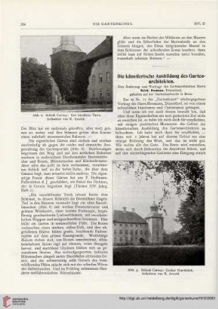14: Die künstlerische Ausbildung des Gartenarchitekten : eine Äußerung zum Vortrage des Gartenarchitekten Herrn Reinh. Hoemann, Düsseldorf; [und Erwiderung von Hoemann]