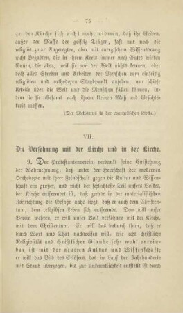 VII. Die Versöhnung mit der Kirche und in der Kirche