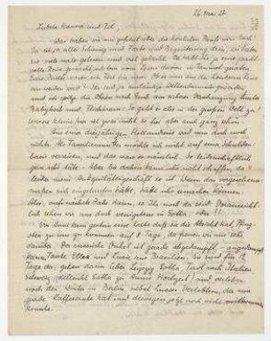 Brief von Grete König an Hannah Höch und Til Brugman. [o. O.]
