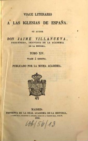 Viage literario a las iglesias de España, 14. Viage á Gerona